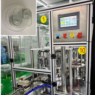 Un buon prezzo. Automatizzazione non standard Meccanica a doppio piegatore macchina di assemblaggio a tappo veloce velocità di funzionamento alta capacità in linea