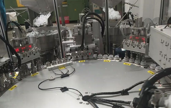 Stainless Steel Aluminum Alloy IV bag Spike Ports and Injection Ports Assembly Machine ISO GMP Compliant Servo Motor Indexing Drive