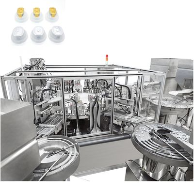 Un buon prezzo. Macchina automatica per l'assemblaggio di capsule in alluminio per infusione, per fogli di alluminio facili da staccare e un'eccellente proprietà di saldatura, tappi per flaconi IV in linea