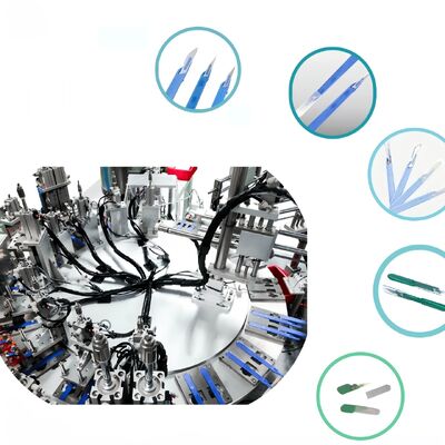 Un buon prezzo. Macchina di montaggio automatizzata su misura per lame chirurgiche usa e getta, con elevata precisione di montaggio e funzionamento semplice in linea